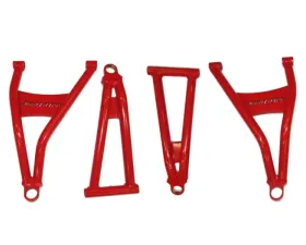 High Lifter Front Forward Upper and Lower Control Arms with Preinstalled Ball Joints Red Honda Pioneer 1000 16-21